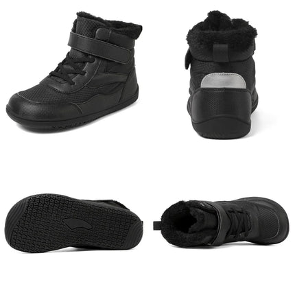 Kids Wide Toe Barefoot Snow Boots | Boys/Girls Winter Minimalist Sneakers | Girls Boys Warm Boot Toddler Little Big Kids