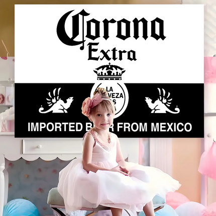 Corona Extra Beer Backdrops For Photography Kid Birthday Party Poster Flowers Balloon Decor Photocall Background