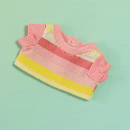 For 17cm Labubu Doll Clothes Labubu Summer Colorful T-shirt Work Pants Dressing Set Labubu Trendy Ropa