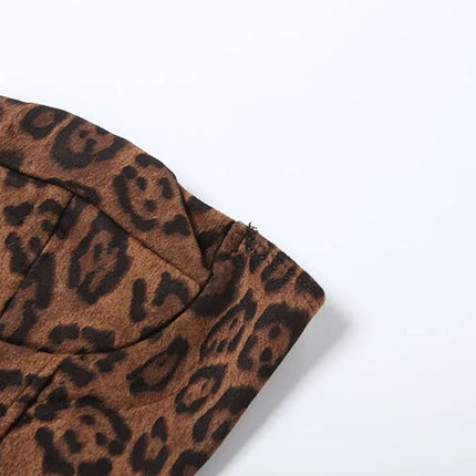 Weird Puss Leopard Print Corset Top Women Low-Neck Sexy Hottie Midnight Wild Coquette Hip Hop Trend Classic Street Strapless Vest