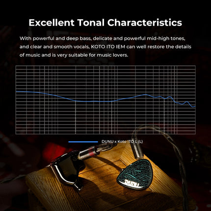 DUNU x KOTO ITO In-ear Earphones 2DD+2BA Hybrid Drivers IEMs with 4-Core Single-Crystal Copper Q-Lock Interchangeable Plug Cable