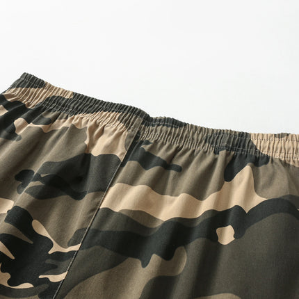 Men's  Camouflage Cargo Pants Sweatpants Outdoor Bunched Long Trousers  Casual Autumn Multi-Pocket Durable Workwear Male Trouser