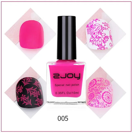 10g(Bottle) Tranfer Stamping Nail Polish-Stamping Plates Polish Stamping Gel Milti Color Painting Oil Lacquer Varnish 0.35FL.OZ