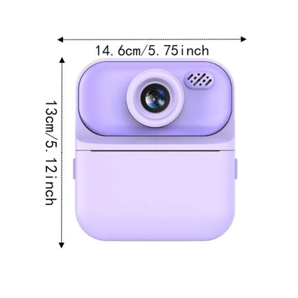 24 Inch HD Screen Thermal Print Camera Dual Lens with Print Paper Mini Instant Print Toys With Hanging Straps