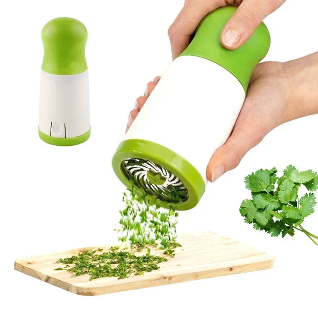 Manual Vegetable & Pepper Grinder Stainless Steel Herb Chopper Kitchen Gadget