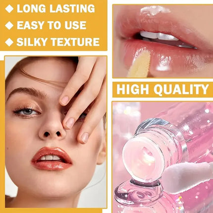 3pcs Moisturizing Lip Oil, Nourishing Brightening Lip Oil Style Care Lip Oil Moisturizing Hydrating Lip Balm,  Lip Moisturizer