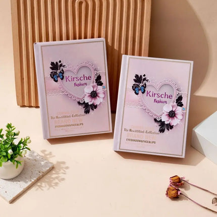5-Layer Folding Eyeshadow Palette Book Shaped Portable Beauty Book Makeup Kit Easy Apply Powder Blusher Makeup Palette Book