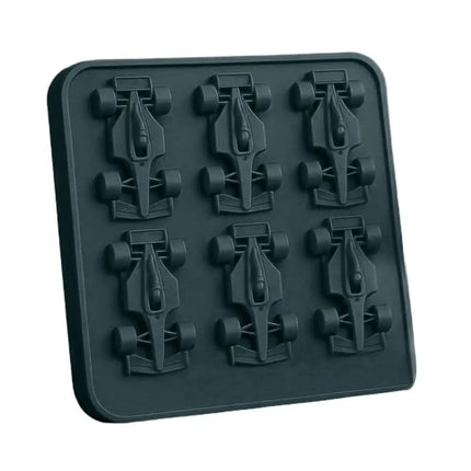 6-Cavity 3D Formula Racing Car Ice Mold F1 Silicone Chocolate Jelly Tray DIY Baking Tool Race Car Ice Cube Maker for Tumbler