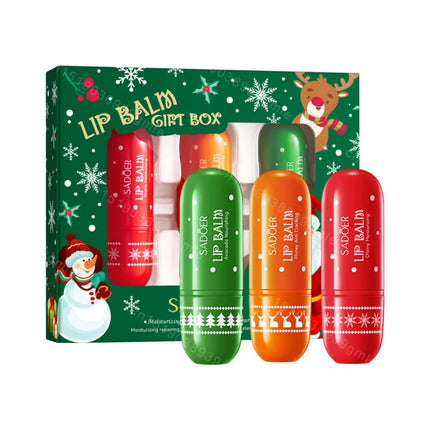 Christmas Gift Set Hand Cream and Lip Balm Set Ultra Wrinkles Nourishing Moisturizing Nonsticky Gentle Skincare for All Skin Use