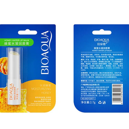 BIOAQUA Natural Fruits Lip Balm Moisturizing Jelly Nourishing Anti Wrinkle Lipstick Non-Stick Long-lasting Lips Care