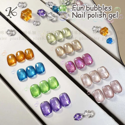 Bubble Water Cat Eye Nail Polish Gel Orange Juice Mojito Ice-clear UV/LED Gel Interesting Nail Art Varnish Semi-permanent Polish