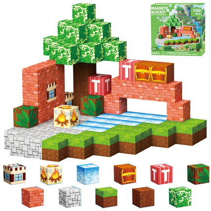 Magnetic Building Blocks Set - 100/200/400 Pieces Educational STEM Toy