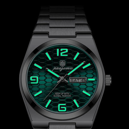 PAAZOMU Sport Luxury Men's Wristwatch High Quality Waterproof Luminous Watch For Men Fashion Date Week Quartz Men's Watches Reloj