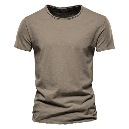 100% Cotton Men T-shirt Casual Soft Fitness Summer Thin T-shirts Men's Home Clothes O-Neck Short Sleeve Soild T Shirt for Men