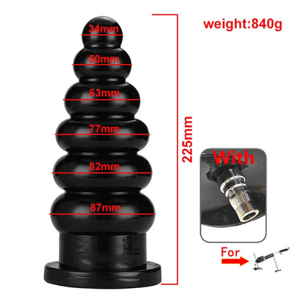 3XLR Sex Machine Attachments Huge soft Butt Plug Large Anal Trainer Realistic Dildo adult Masturbation Toys Vac-U-Lock Connector