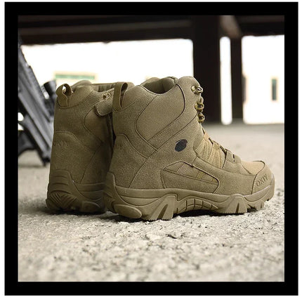2024 Fashion Men's Desert Combat Boots Outdoor Leather Hiking Shoes Men Hunting Work Safty Boots Men's Short Boots ankle boots