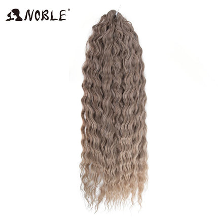Noble 24Inch 300g Crochet Hair Curl Hair Water Wave Ombre Blonde Twist Crochet Hair Braid Hair Deep Wave Braiding Hair Extension