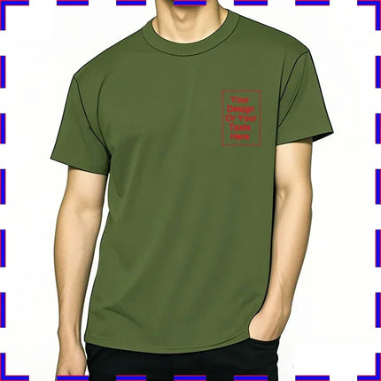 Custom Men's Tshirt Add Your Own Message Here summer t-shirt Premium Cotton Comfortable Unisex Teeshirt Personalized 4XL 5XL