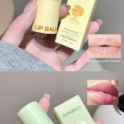 SHAQINUO Astaxanthin Lip Balm - Deep Moisturizing, Reduces Lip Lines, Fruity Fragrance, Say Goodbye to Chapped Lips