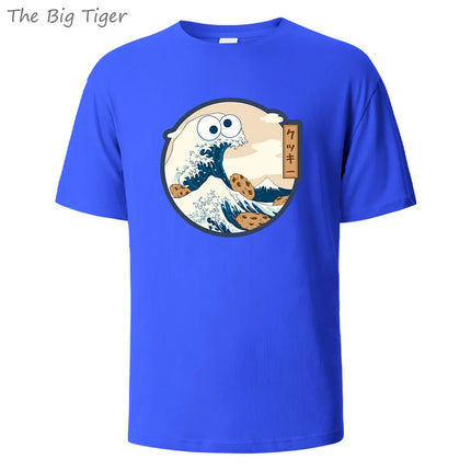 Color Painting Style Breathable Cotton Round Neck Tee Minimalist Design Lightweight Fabric Unisex Basic T Shirt Men's T-shirt