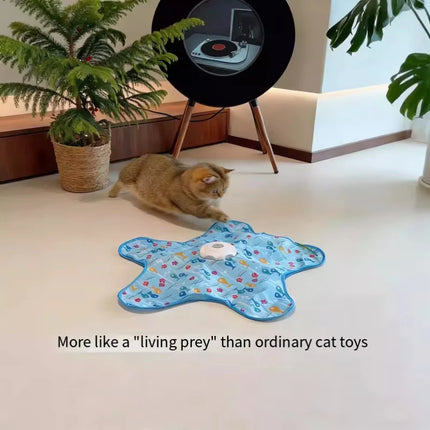 Cat hunting cover toy automatic turntable cat teasing stick pet game cover cat interactive toy hiding cover toy Mimi's favorite