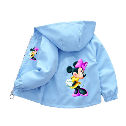 Children's Mickey Hooded Jacket 1-10 Years Autumn Boy's Windbreaker Zipper Hoodie Baby Boys Birthday Present Jacket Cosplay Coat