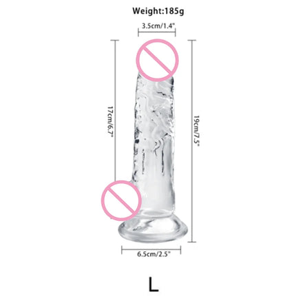 4 Sizes Realistic Soft Jelly Dildo Transparent Dildo Fake Penis Adult Sex Toy for Woman Vagina Gay Anal Butt Plug Big Dildo