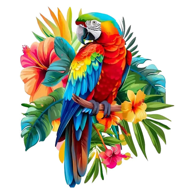 Brightly Colored Parrot Stickers, Art Wall for Home, Cabinet, Refrigerator, Door,