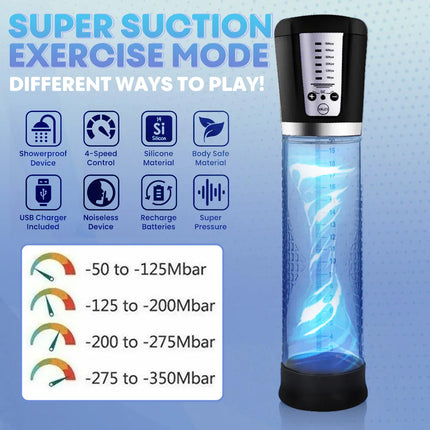 Electric Vacuum Penis Pump for Men Rechargeable Penis Enlargement Extender Pump Masturbator for Men Adult Goods Sex Toy for 18+