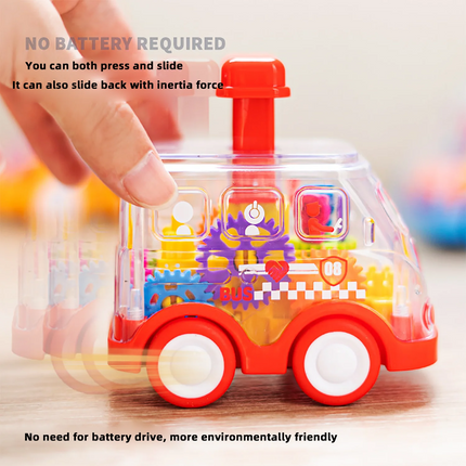 Children's pressing car toys, inertia gear cars, early education puzzle toys