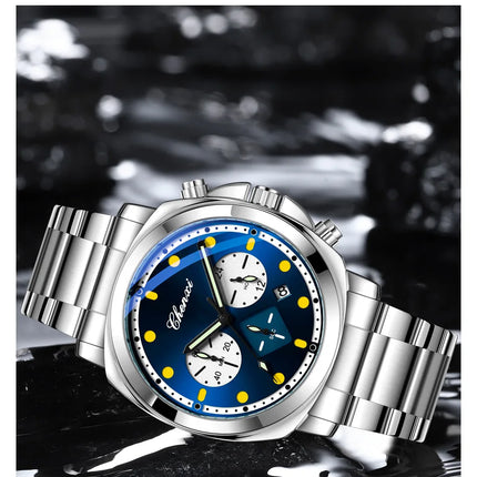 CHENXI Men's Watch Multifunctional Fashion Quartz with Calendar Luminous Display Men Watches Chronograph Business Wristwatch