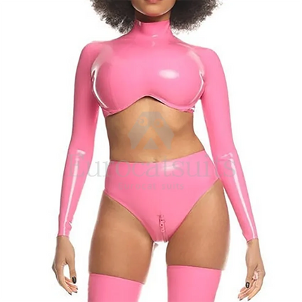 gloves latex FETISH smoky transparent Latex Rubber  handmade pants  5 Toe Socks Middle Knee Socks Club Wear  Catsuit rubber suit