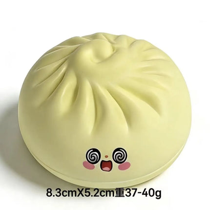 New Dumpling Pressure Dumpling Squishies Cute Colorful Bun Toy Slow Rising Stress Relief Fidget Toy for Adults Anti-Anxiety Gif