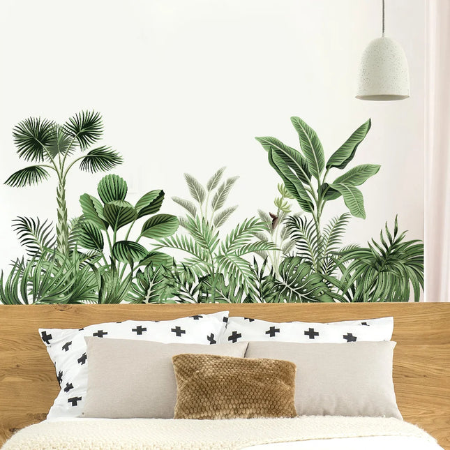Wall Stickers Tropical Plant Jungle For Living Room Home Bedroom Wardrobe Wall Decoration Self Adhesive Vinyl Sticker Wallpaper