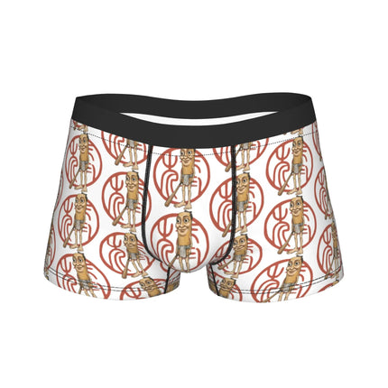 John Pork Tung Tung Sahur Calling Brainrot Meme Boxer Brief Underwear Trenky Man Comfortable Boxer Shorts Plus Size Panties
