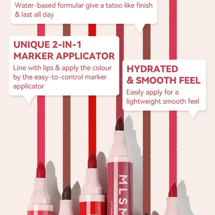 Nude Brown Matte Lipstick Marker Pen Solid Lip Gloss Waterproof Long Lasting Lipstick Pencil Lip Liner Pen Lips Makeup Cosmetics