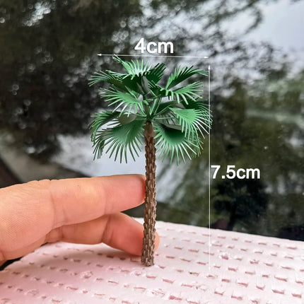 3pcs Brass Etched Model Palm trees 3.94" (100mm) landscape model train railway/railroad layout scenery DIY miniature manualidad