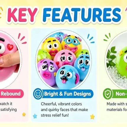 Popular New Creative Dog Facechanging Kneading Soothingball Soft Rubber Breathable Toy Children's and Adult Stressrelieving Tool