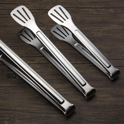 1pc Non Slip Stainless Steel Food Tongs Meat Salad Bread Clip Barbecue Grill Buffet Clamp Cooking Tools Kitchen Accessories