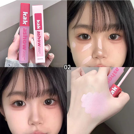 kakashow flawless beautification liquid, light and thin skin makeup, concealer highlights, natural makeup