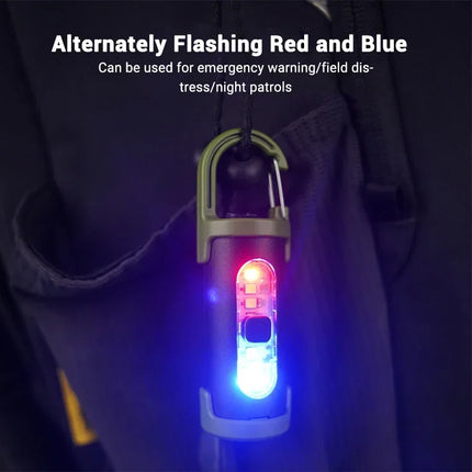 Powerful EDC LED Flashlight Keychain Rechargeable Hanging Portable Flashlights Waterproof Keyring Camping Walking Pocket Lamp