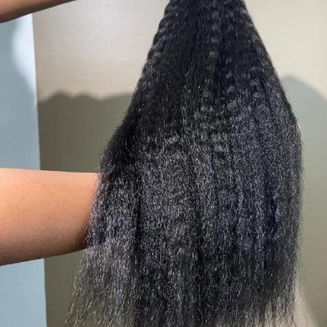 Kinky Straight Clip-in Hair 100g Clip-in Hair Extensions Real Human Hair Yaki Straight Clip-in for Black Women