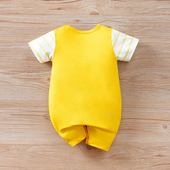 Newborn Baby Clothes Animal-YellowDogPrint Fashion Infant Jumpsuit Toddler Short Sleeve One-piece Pajamas Bodysuit Summer Romper