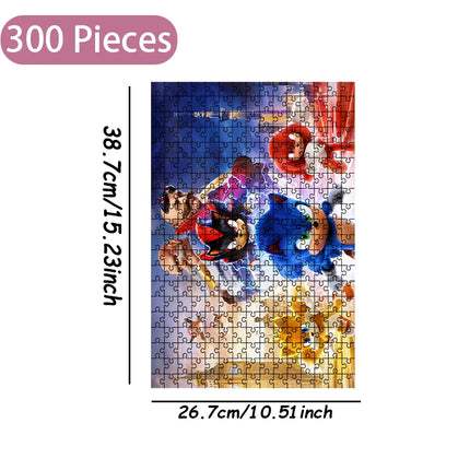 Sonic the Hedgehog Jigsaw Puzzle 108/200/300/500/1000 Pieces Wooden  Puzzle High Quality Gift Fun Party Game