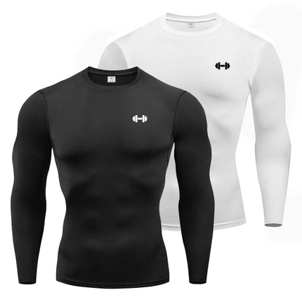 Compression T Shirts Men Spring Long Sleeve Sportswear Training Exercise T-shirt Elastic Quick Dry Sport Tops Gym Workout Shirts