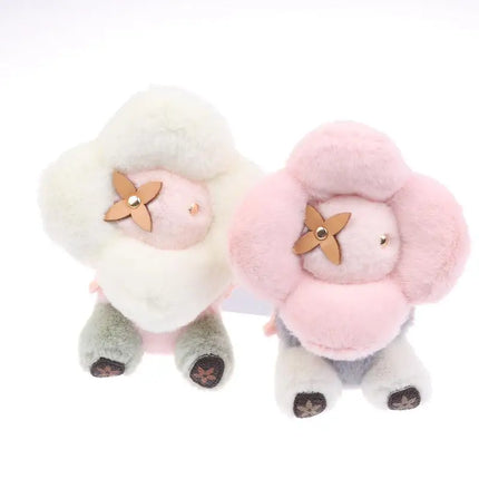 1PCS Sunflower Plush Hanging Ornament Backpack Hanging Chain Car Keychain Women's Bag Pendant