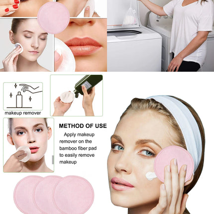 5/10/20Pack Reusable Makeup Remover Pads Washable Face Cleansing Puff Cloth Clean Sponge Liquid Cream Tools Cosmetic Remover