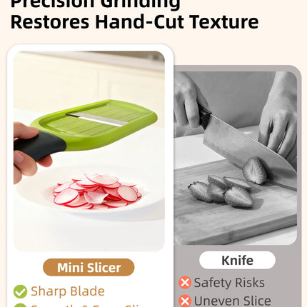 Joie Mini Mandoline Slicer Stainless Steel Vegetable Cutter for Potato Carrot Cucumber Cheese Kitchen Accessories Tools