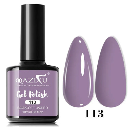 QAZIXU 1/6Pcs Purple Nude Color Gel Nail Polish Pink Gel Polish Semi Permanent Soak Off UV LED Nail Art DIY Popular Color