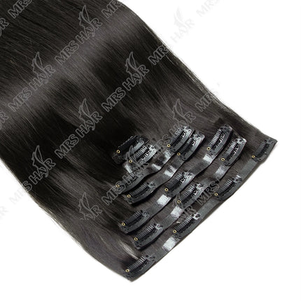Invisible Clip In Hair Extension Injected PU Tape Weft Clip in Human Hair Extension 7Pcs/set 12-24inch 100G 120G Clip On Hair